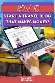 Start a travel blog Pinterest Image