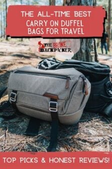 Best Carry on Duffel Bags For Travel Pinterest Image
