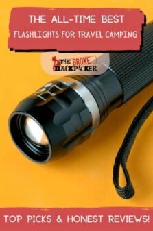 Flashlights for Travel Camping Pinterest Image