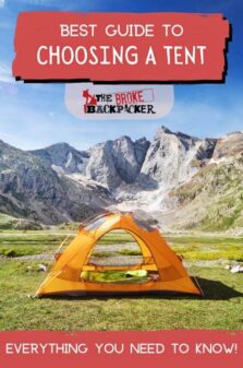 Choosing a tent Pinterest Image