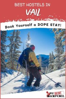 Best Hostels in Vail Pinterest Image