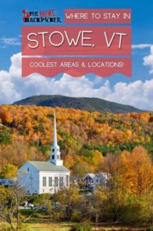 Where to Stay in Stowe Vt Pinterest Image
