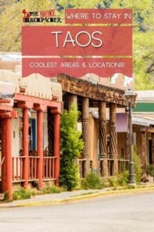 Where to Stay in Taos Pinterest Image