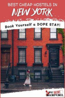 Cheap Hostels in New York Pinterest Image