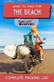 Beach Packing List Pinterest Image