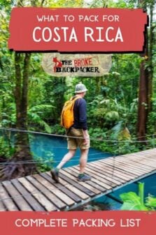 Costa Rica Packing List Pinterest Image