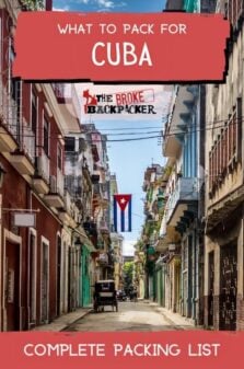 Cuba Packing List Pinterest Image