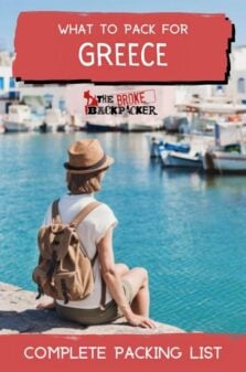 Greece Packing List Pinterest Image