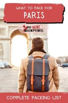 Paris Packing List Pinterest Image