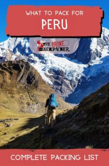 Peru Packing List Pinterest Image