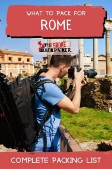 Rome Packing List Pinterest Image