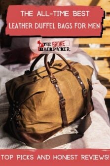 Best Men's Leather Duffel Bag Pinterest Image