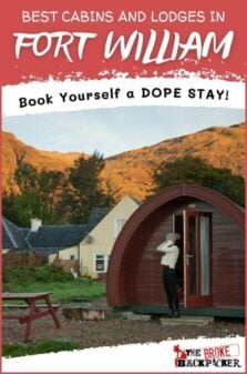 Best Cabins and Lodges in Fort William Pinterest Image