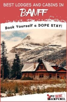 Best Lodges and Cabins in Banff Pinterest Image