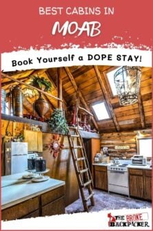 Best Cabins in Moab Pinterest Image