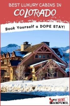 Luxury Cabins in Colorado Pinterest Image