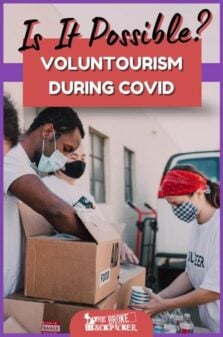 Voluntourism during COVID Pinterest Image