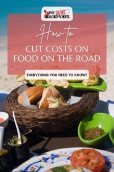 How To Cut Costs on Food on The Road Pinterest Image