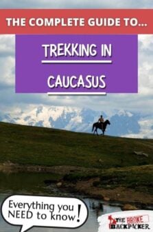 Trekking in Caucasus Pinterest Image
