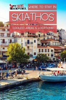 Where to Stay in Skiathos Pinterest Image