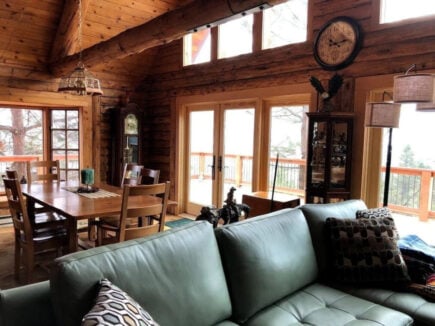 Cliffside Log Cabin with Massive Deck