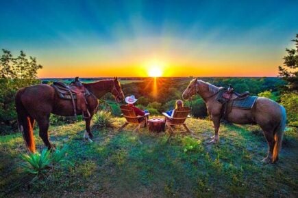 Saddle up for a horseback ride on a Texas ranch