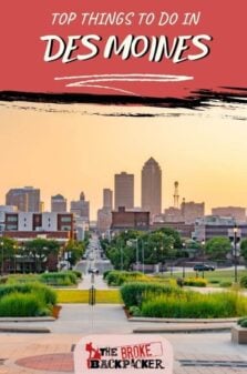 Things to do in Des Moines Pinterest Image