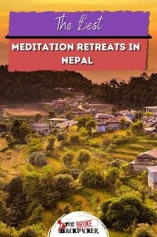 Best Meditation Retreats in Nepal Pinterest Image
