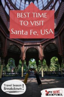 Best Time to Visit Santa Fe USA Pinterest Image