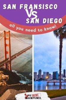 San Francisco vs San Diego Pinterest Image