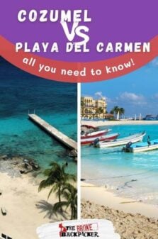 Cozumel vs Playa del Carmen Pinterest Image