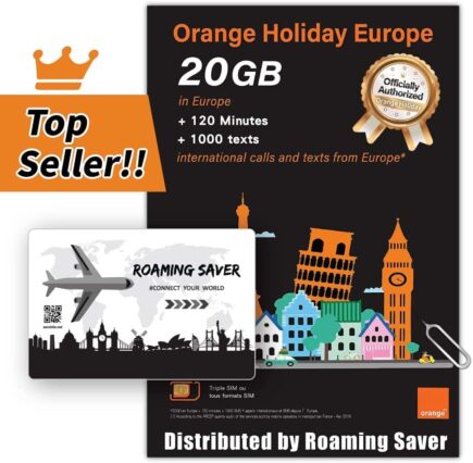 Orange Holiday Europe Prepaid SIM Card