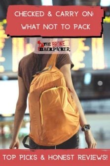 What NOT To Pack in Your Carry On Or Checked Baggage: How To Pack For Flying in 2023 Pinterest Image