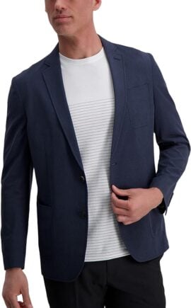 linen travel blazer