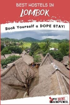 Best Hostels in Lombok Pinterest Image