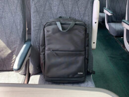 tomtoc Navigator-H71 backpack on train