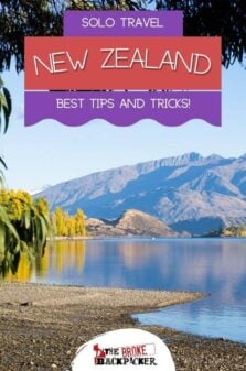 Solo Travel in New Zealand Pinterest Image