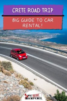 The Big Guide To Car Rental in Crete – Crete Road Trip Pinterest Image