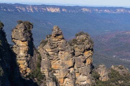 The three sisters rock formation in the Blue Mountains in New South Wales, Australia