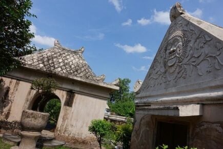 The details of one of the gateways of the water temple in Yogyakarta, Indonesia.