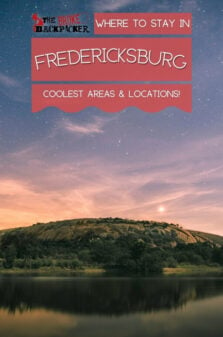 Where to Stay in Fredericksburg Pinterest Image
