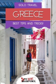 Solo Travel in Greece Pinterest Image