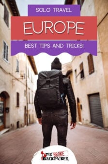 Solo Travel in Europe Pinterest Image