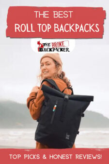 BEST Roll Top Backpacks Pinterest Image