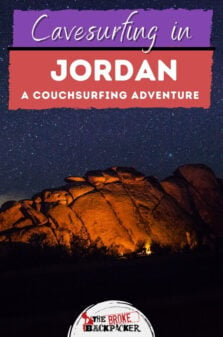 Cavesurfing in Jordan a Couchsurfing Adventure Pinterest Image