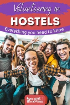 Guide to Volunteering at a Hostel Pinterest Image
