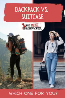 Backpack vs Suitcase Pinterest Image