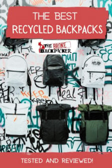 The Best Recycled Backpacks Pinterest Image