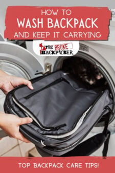 How To Wash Backpack and Keep It Carrying Pinterest Image
