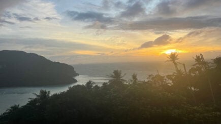 Sunset from a viewpoint in Phi Phi, Thailand